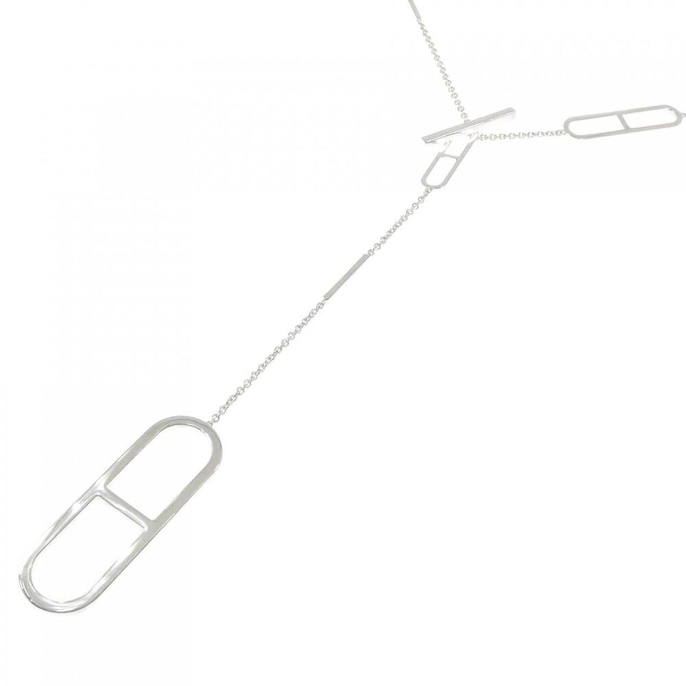 HERMES Silver Necklace